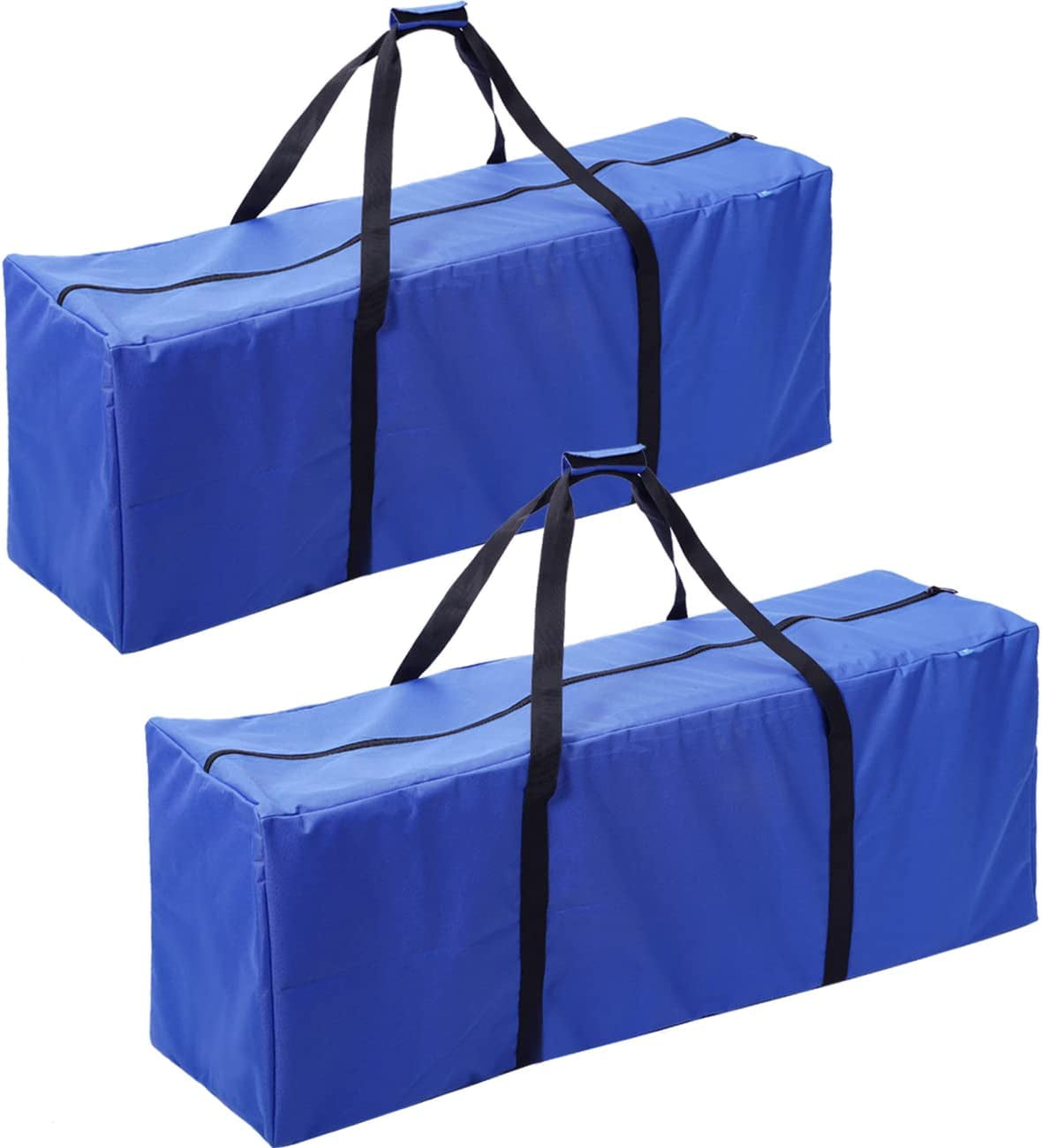 Sports Duffle Bag - Extra Large Travel Duffel Luggage Bag with Upgrade Zipper, Sturdy & Water Resistant Big Storage Bag for Christmas Tree (Blue 47Inch 2Pack)