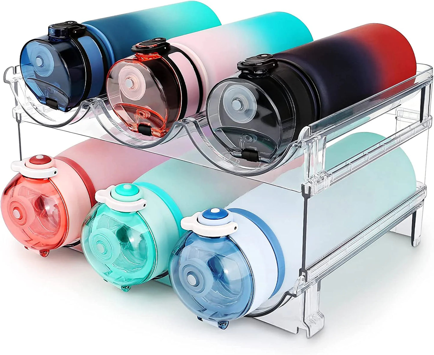 Say Goodbye to Clutter! π Check Out Our 2-Pack Stackable Water Bottle Organizer for Your Cabinet! Perfect for Keeping Your Hydration Essentials Neat and Tidy! π§π₯€ #Homeorganization #Waterbottlestorage