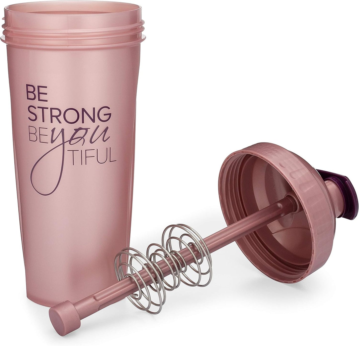 28-Ounce Shaker Bottle with Action-Rod Mixer | Shaker Cups with Motivational Quotes | Protein Shaker Bottle Is BPA Free and Dishwasher Safe | Two Pack - Beyoutiful & Mind over Matter