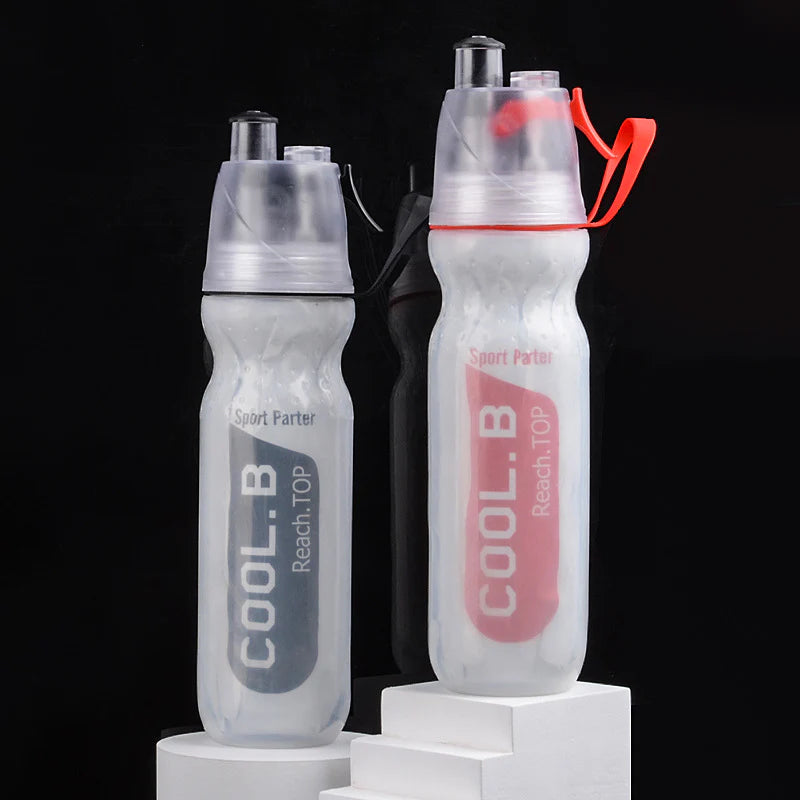 Compact 500Ml Sports Water Bottle for Cycling and Running with Misting Feature