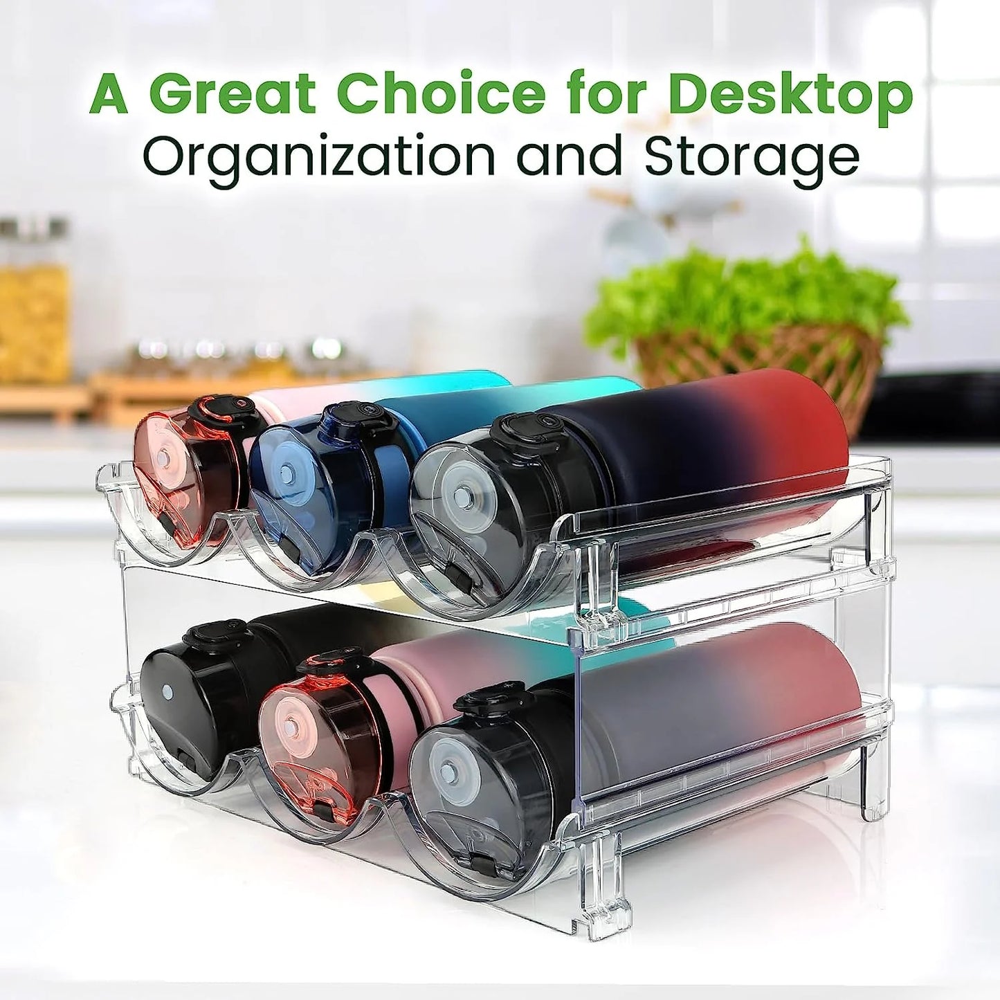 Say Goodbye to Clutter! π Check Out Our 2-Pack Stackable Water Bottle Organizer for Your Cabinet! Perfect for Keeping Your Hydration Essentials Neat and Tidy! π§π₯€ #Homeorganization #Waterbottlestorage