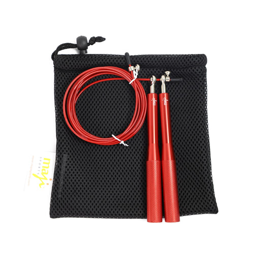 Maji Sports High Speed Jump Rope (With Aluminium Handles) - Red