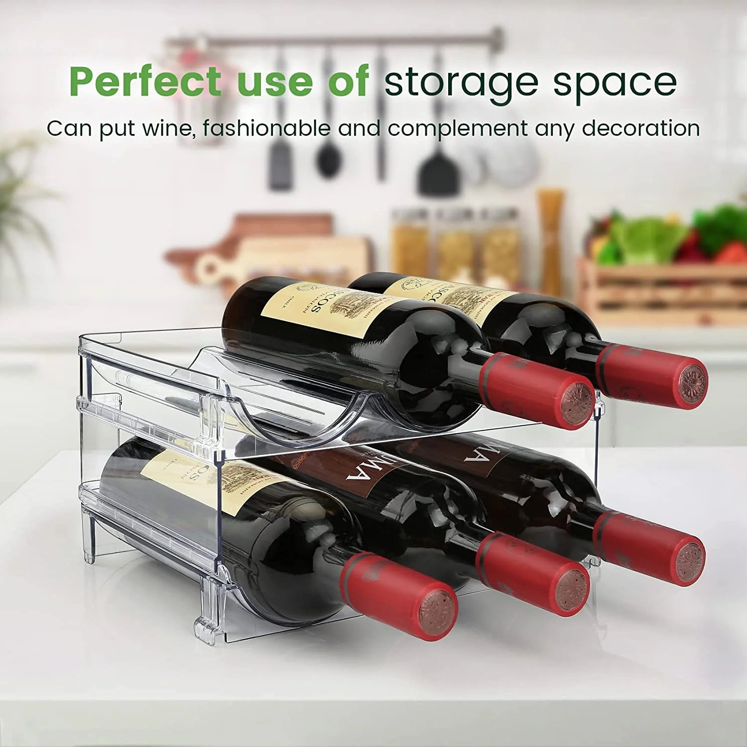 Say Goodbye to Clutter! 🌟 Check Out Our 2-Pack Stackable Water Bottle Organizer for Your Cabinet! Perfect for Keeping Your Hydration Essentials Neat and Tidy! 💧🥤 #Homeorganization #Waterbottlestorage