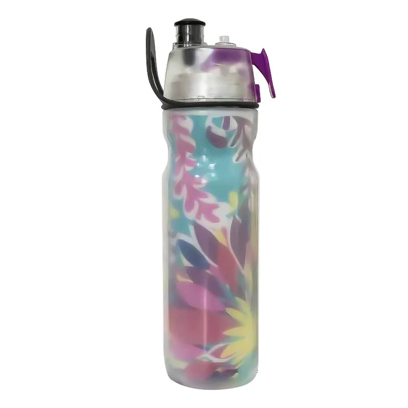 Compact 500Ml Sports Water Bottle for Cycling and Running with Misting Feature